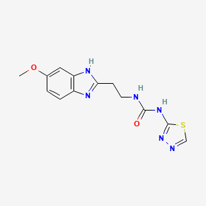 1-[2-(6-methoxy-1H-benzimidazol-2-yl)ethyl]-3-(1,3,4-thiadiazol-2-yl)urea