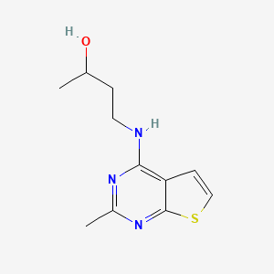 4-[(2-methylthieno[2,3-d]pyrimidin-4-yl)amino]butan-2-ol