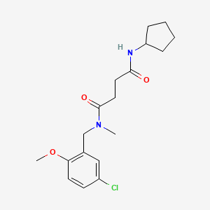 N-(5-chloro-2-methoxybenzyl)-N'-cyclopentyl-N-methylsuccinamide