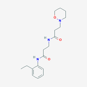 N-{3-[(2-ethylphenyl)amino]-3-oxopropyl}-3-(1,2-oxazinan-2-yl)propanamide