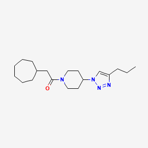 1-(cycloheptylacetyl)-4-(4-propyl-1H-1,2,3-triazol-1-yl)piperidine