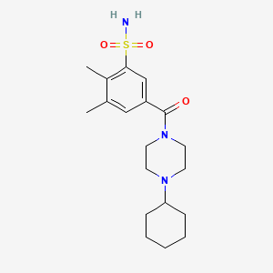 5-[(4-cyclohexylpiperazin-1-yl)carbonyl]-2,3-dimethylbenzenesulfonamide