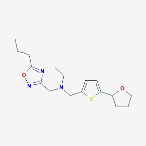 N-[(5-propyl-1,2,4-oxadiazol-3-yl)methyl]-N-{[5-(tetrahydrofuran-2-yl)-2-thienyl]methyl}ethanamine