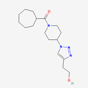 2-{1-[1-(cycloheptylcarbonyl)piperidin-4-yl]-1H-1,2,3-triazol-4-yl}ethanol