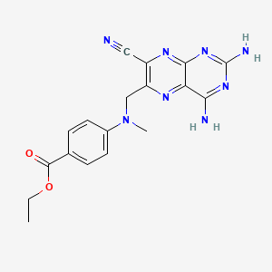 molecular formula C18H18N8O2 B589354 7-Cyano DAMPA Ethyl Ester CAS No. 1329835-68-8