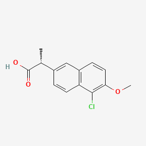 molecular formula C14H13ClO3 B589366 (R)-5-氯萘普生 CAS No. 92471-86-8