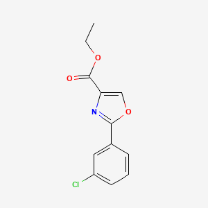 molecular formula C12H10ClNO3 B589373 Ethyl 2-(3-chlorophenyl)oxazole-4-carboxylate CAS No. 132089-43-1