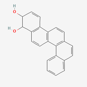 molecular formula C22H16O2 B589385 trans-9,10-Dihydrobenzo(c)chrysene-9,10-diol CAS No. 132769-74-5