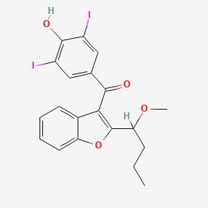 molecular formula C20H18I2O4 B589391 Des-O-[2-(diethylamino)ethyl]-1-methoxy Amiodarone CAS No. 1391054-75-3