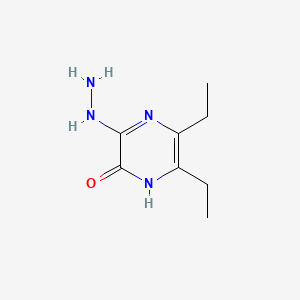 molecular formula C8H14N4O B589394 5,6-Diethyl-3-hydrazinylpyrazin-2(1H)-one CAS No. 140911-27-9