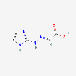 molecular formula C5H6N4O2 B589409 (2E)-[2-(1H-Imidazol-2-yl)hydrazinylidene]acetic acid CAS No. 132501-42-9