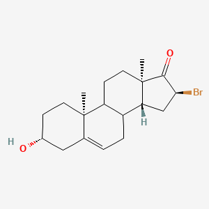 molecular formula C19H27BrO2 B589415 (3S,10R,13S,14S,16R)-16-Bromo-3-hydroxy-10,13-dimethyl-3,4,7,8,9,10,11,12,13,14,15,16-dodecahydro-1H-cyclopenta[A]phenanthren-17(2H)-one CAS No. 158342-64-4