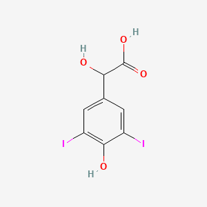 molecular formula C8H6I2O4 B589428 3,5-Diiodo-4-hydroxymandelic Acid CAS No. 2932-76-5