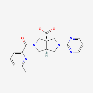 molecular formula C19H21N5O3 B5894316 methyl (3aS*,6aS*)-2-[(6-methylpyridin-2-yl)carbonyl]-5-pyrimidin-2-ylhexahydropyrrolo[3,4-c]pyrrole-3a(1H)-carboxylate 