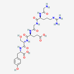 molecular formula C27H41N9O11 B589434 Glycyl-arginyl-glycyl-glutamyl-seryl-tyrosine CAS No. 147103-10-4