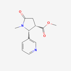 molecular formula C12H14N2O3 B589442 Methyl (2R,3S)-1-methyl-5-oxo-2-(pyridin-3-yl)pyrrolidine-3-carboxylate CAS No. 135028-97-6