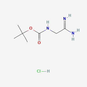 molecular formula C7H16ClN3O2 B589449 tert-Butyl (2-amino-2-iminoethyl)carbamate hydrochloride CAS No. 691898-38-1