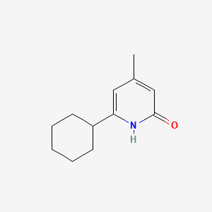 molecular formula C12H17NO B589471 6-Cyclohexyl-4-methyl-2(1H)-pyridone CAS No. 67587-24-0