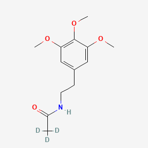 molecular formula C13H19NO4 B589482 2,2,2-Trideuterio-N-[2-(3,4,5-trimethoxyphenyl)ethyl]acetamide CAS No. 1329610-11-8
