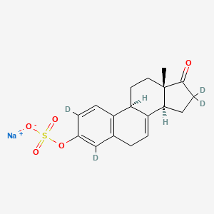 molecular formula C18H19NaO5S B589523 Sodium;[(9S,13S,14S)-2,4,16,16-tetradeuterio-13-methyl-17-oxo-6,9,11,12,14,15-hexahydrocyclopenta[a]phenanthren-3-yl] sulfate CAS No. 285979-81-9