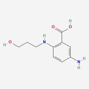 molecular formula C10H14N2O3 B589537 5-Amino-2-[(3-hydroxypropyl)amino]benzoic acid CAS No. 128402-50-6