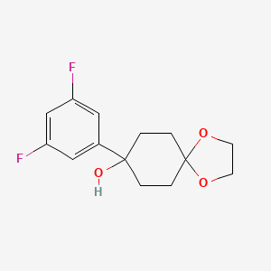 molecular formula C14H16F2O3 B589563 8-(3,5-Difluorophenyl)-1,4-dioxaspiro[4.5]decan-8-ol CAS No. 155366-01-1
