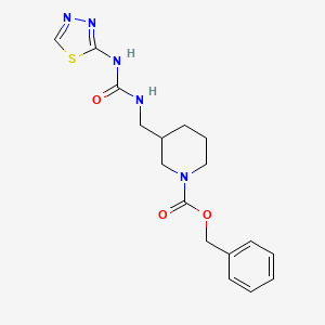 molecular formula C17H21N5O3S B5895704 benzyl 3-({[(1,3,4-thiadiazol-2-ylamino)carbonyl]amino}methyl)piperidine-1-carboxylate 