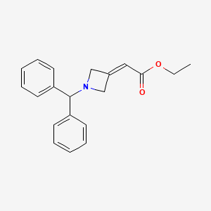 B589572 Ethyl 2-(1-benzhydrylazetidin-3-ylidene)acetate CAS No. 158602-32-5