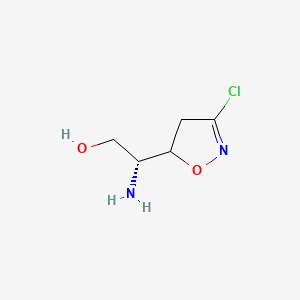 molecular formula C5H9ClN2O2 B589575 (2R)-2-Amino-2-(3-chloro-4,5-dihydro-1,2-oxazol-5-YL)ethanol CAS No. 1322622-94-5