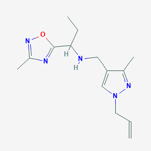 N-[(1-allyl-3-methyl-1H-pyrazol-4-yl)methyl]-1-(3-methyl-1,2,4-oxadiazol-5-yl)propan-1-amine