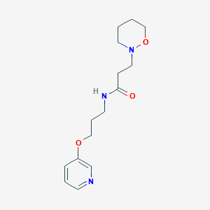 3-(1,2-oxazinan-2-yl)-N-[3-(pyridin-3-yloxy)propyl]propanamide