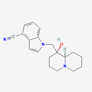 1-{[(1R,9aR)-1-hydroxyoctahydro-2H-quinolizin-1-yl]methyl}-1H-indole-4-carbonitrile