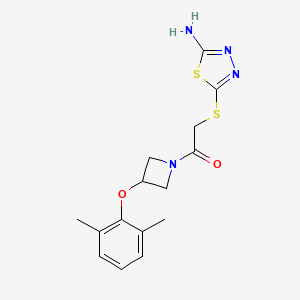 5-({2-[3-(2,6-dimethylphenoxy)azetidin-1-yl]-2-oxoethyl}thio)-1,3,4-thiadiazol-2-amine