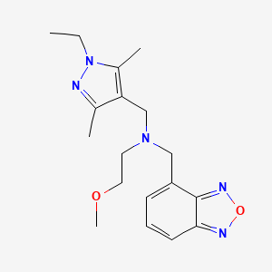 (2,1,3-benzoxadiazol-4-ylmethyl)[(1-ethyl-3,5-dimethyl-1H-pyrazol-4-yl)methyl](2-methoxyethyl)amine