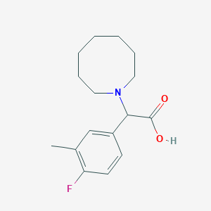 molecular formula C16H22FNO2 B5896077 azocan-1-yl(4-fluoro-3-methylphenyl)acetic acid 