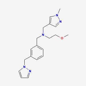 (2-methoxyethyl)[(1-methyl-1H-pyrazol-4-yl)methyl][3-(1H-pyrazol-1-ylmethyl)benzyl]amine