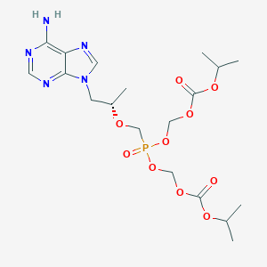 molecular formula C19H30N5O10P B058962 [[(2S)-1-(6-氨基嘌呤-9-基)丙烷-2-基]氧甲基-(丙烷-2-基氧羰基氧甲基)磷酰氧甲基丙烷-2-基碳酸酯 CAS No. 1280130-08-6