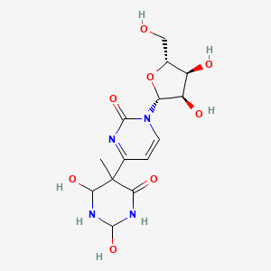 molecular formula C14H20N4O8 B589644 1-beta-D-Ribofuranosyl-4-(tetrahydro-2,4-dihydroxy-5-methyl-6-oxo-5-pyrimidinyl)-2(1H)-pyrimidinone CAS No. 149129-24-8