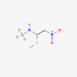molecular formula C4H8N2O2S B589661 N-Methyl-1-(methylthio)-2-nitroethenamine-d3 CAS No. 1331637-53-6
