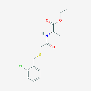 molecular formula C14H18ClNO3S B5896646 ethyl (2S)-2-({[(2-chlorobenzyl)thio]acetyl}amino)propanoate 