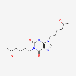 molecular formula C18H26N4O4 B589665 7-Desmethyl-9-(5-oxohexyl) Pentoxifylline CAS No. 1329834-21-0