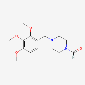 molecular formula C15H22N2O4 B589683 4-[(2,3,4-Trimethoxyphenyl)methyl]piperazine-1-carbaldehyde CAS No. 92700-82-8