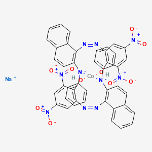 molecular formula C44H28CoN10NaO10- B589685 Phenol, 2,4-dinitro-6-((2-(phenylamino)-1-naphthalenyl)azo)-, cobalt complex CAS No. 125378-91-8