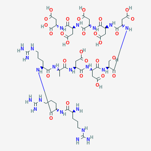 molecular formula C52H83N21O28 B589699 Arg-arg-arg-ala-asp-asp-ser-[asp]5 CAS No. 154444-98-1