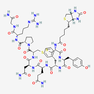 biotinyl-Cys(1)-Tyr-Phe-Gln-Asn-Cys(1)-Pro-Arg-Gly-NH2