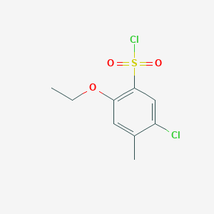 molecular formula C9H10Cl2O3S B058974 5-Chloro-2-ethoxy-4-methylbenzenesulfonyl chloride CAS No. 1216234-07-9