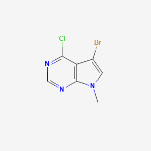 molecular formula C7H5BrClN3 B589743 5-溴-4-氯-7-甲基-7H-吡咯并[2,3-d]嘧啶 CAS No. 1266343-30-9