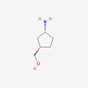 B589749 ((1S,3R)-3-aminocyclopentyl)methanol CAS No. 1110772-11-6