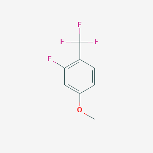 molecular formula C8H6F4O B058976 2-Fluoro-4-methoxy-1-(trifluoromethyl)benzene CAS No. 1214344-33-8