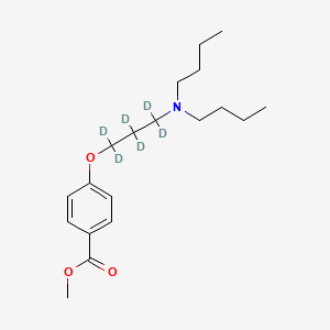 molecular formula C19H31NO3 B589766 4-[3-(Dibutylamino)propoxy]benzoic Acid-d6 Methyl Ester CAS No. 1329835-67-7